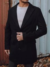 Dstreet Pánský crombie coat Mauryc černá XXL