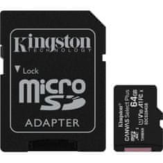 Kingston Canvas SELECT Plus Micro SDXC 64GB Class 10 UHS-I s adaptérem SDCS264GB