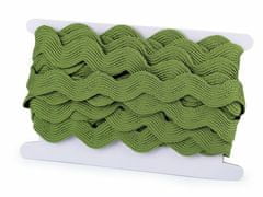Kraftika 9m zelená khaki prýmek / hadovka šíře 20mm široká