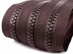 Kraftika 10m chocolate brown zip kostěný 8mm metráž