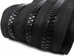 Kraftika 10m black zip kostěný 8mm metráž, zipy v metráži