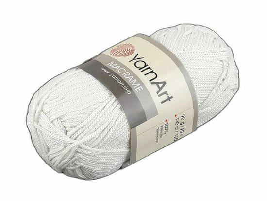 Kraftika 1ks (154) bílá pletací příze macrame 90g yarnart, pletení