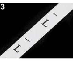 Kraftika 1návin 3 (l) bílá štítky - velikostní symboly