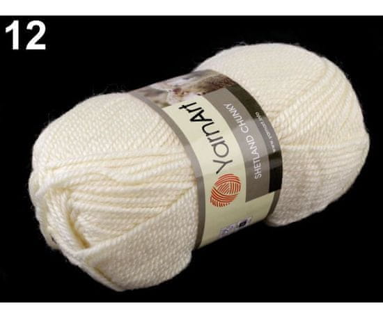 Kraftika 1ks (603) režná světlá pletací příze shetland chunky 100g