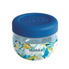 QUOKKA Bubble, Plastová nádoba na jídlo BLUE PEONIES, 500ml, 40124