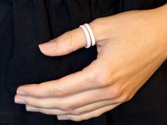 Kraftika 1ks (vel. 10) bílá keramický prsten dámský i dívčí