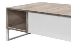 Matis Konferenční stolek PEGAS - dub šedý/bílá