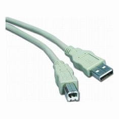 Kraftika Kabel usb 2.0 a-b 2m, bílý/šedý, usb 2.0, kabely usb