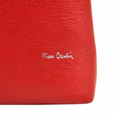 Pierre Cardin Kožená velká dámská kabelka přes rameno černá