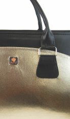 Kraftika Lc-01 zlatá dámská kabelka pro notebook do 15.6 palce