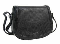 Kraftika Černá oblá crossbody dámská kabelka v hadím designu new