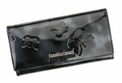 Gregorio Kožená černá dámská peněženka s motýly v dárkové