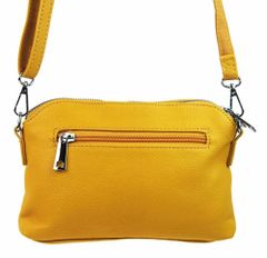 BELLA BELLY Žlutá crossbody dámská kabelka se třemi oddíly 5414-bb