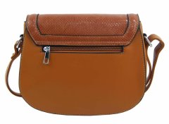 Kraftika Hnědá oblá crossbody dámská kabelka v hadím designu new