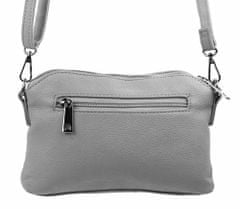 BELLA BELLY Světle šedá crossbody dámská kabelka se třemi oddíly 5414-bb