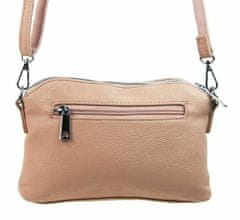 BELLA BELLY Růžová crossbody dámská kabelka se třemi oddíly 5414-bb