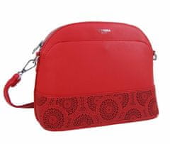 Kraftika Červená crossbody dámská kabelka s čelní kapsou