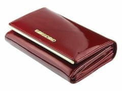 Gregorio Černá lakovaná dámská kožená peněženka v dárkové