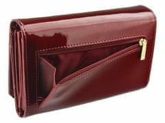 Gregorio Červená lakovaná dámská kožená peněženka v dárkové
