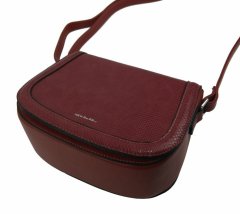 Kraftika Vínová oblá crossbody dámská kabelka v hadím designu new