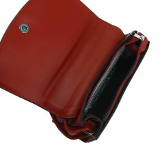 Kraftika Tmavší červená crossbody dámská kabelka v hadím designu new