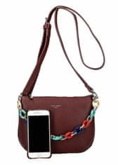 David Jones Bordó matná dámská crossbody kabelka cm5841