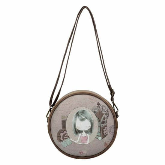 Kraftika Sweet & candy kruhová crossbody dámská kabelka potisk v4