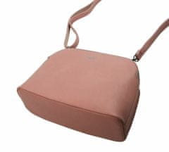 Kraftika Růžová menší crossbody dámská kabelka se dvěma sekcemi