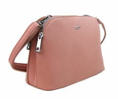 Kraftika Růžová menší crossbody dámská kabelka se dvěma sekcemi