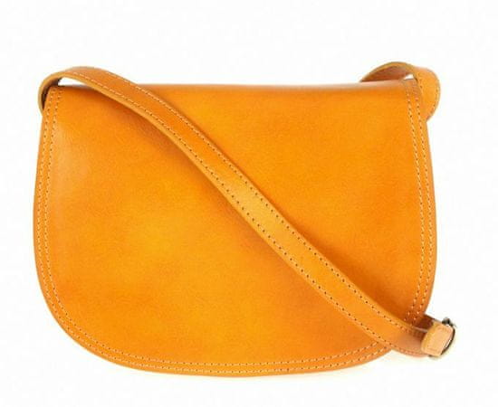 Vera Pelle Kožená crossbody dámská kabelka enila i fratelli hořčicová