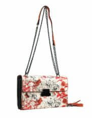 Sara Moda Crossbody dámská kabelka na řetízku s potiskem 6257 oranžová