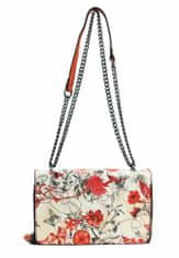 Sara Moda Crossbody dámská kabelka na řetízku s potiskem 6257 oranžová