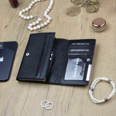 Gregorio Kožená černo-červená dámská peněženka v dárkové