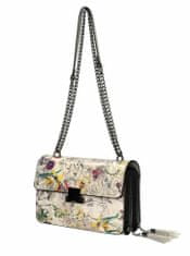 Sara Moda Crossbody dámská kabelka na řetízku s potiskem 6257 šedá