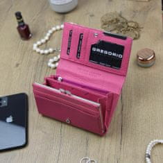 Gregorio Kožená růžovo-tyrkysová dámská peněženka v dárkové