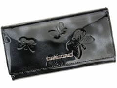 Gregorio Kožená černá dámská peněženka s motýly v dárkové
