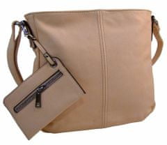 BELLA BELLY Meruňkově hnědá dámská středně velká crossbody kabelka