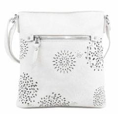 BELLA BELLY Crossbody dámská kabelka v květovaném designu bílá 5432-bb