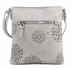 BELLA BELLY Crossbody dámská kabelka v květovaném designu světle šedá