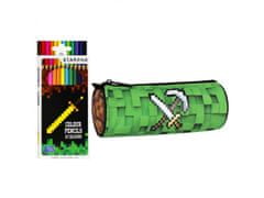 sarcia.eu Pixel Game Sada školních pomůcek pro chlapce: tubový penál + pastelky