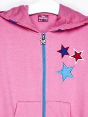 Kraftika Světle růžová mikina pro dívky s hvězdami, velikost 1