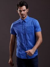 Kraftika Modrá pánská košile s krátkým rukávem, velikost m