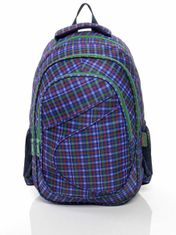 Kraftika Modrý kostkovaný školní batoh