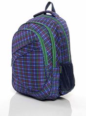Kraftika Modrý kostkovaný školní batoh