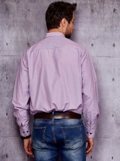 Kraftika Pánské fialové tenké pruhované tričko plus velikost