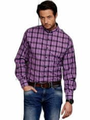 Kraftika Pánské fialové kostkované tričko velikosti plus
