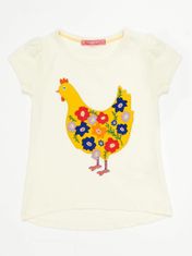 Kraftika Ecru tričko pro dívky s barevným kuřecím masem, velikost 92