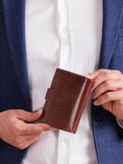 CEDAR Kožená peněženka pro muže s hnědou sponou