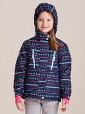 Kraftika Dívčí lyžařská bunda se vzorem tmavě modrá 4f, velikost 116