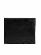 CEDAR Kožená černá peněženka pro muže s červeným povrchem